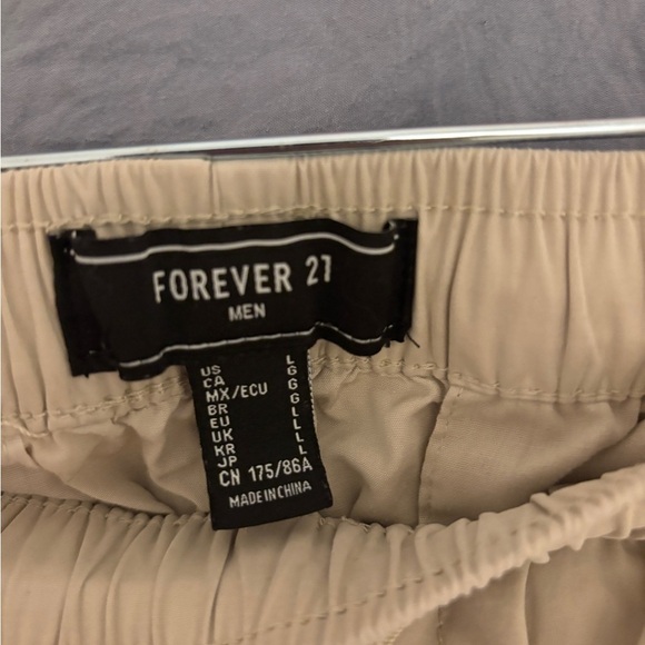 Forever 21 Light Tan Cargo Pants with Drawstring Waist - Picture 2 of 3